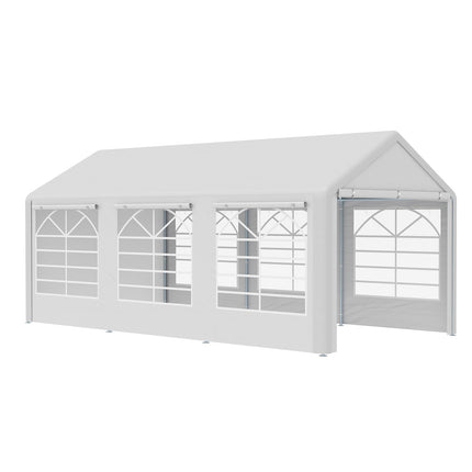 White pavilion party tent, 3x6m, with 4 side walls