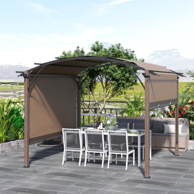 Pergola with adjustable roof, 3.45x3.45M, UV50 Waterproof