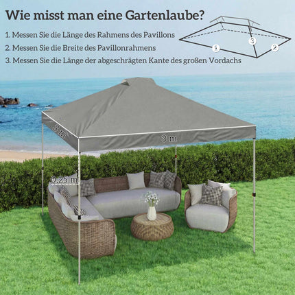 Pavilion Replacement Roof, 300x300 cm, UV50+, Waterproof