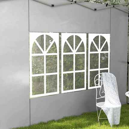 Pavilion Side Walls Set, 3x3/3x4m, Waterproof, Light Grey