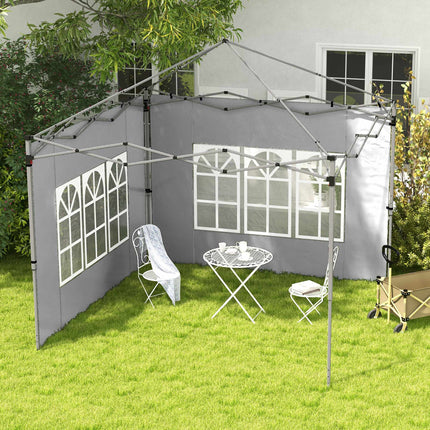 Pavilion Side Walls Set, 3x3/3x4m, Waterproof, Light Grey