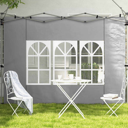 Pavilion Side Walls Set, 3x3/3x4m, Waterproof, Light Grey