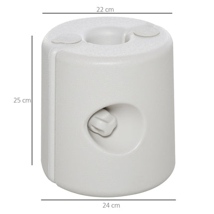 Pavilion tent weight set, water/sand fillable, 24x25 cm
