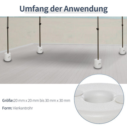 Pavilion tent weight set, water/sand fillable, 24x25 cm