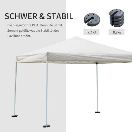Tent weight set, 4 pieces, 2.2 kg, secure pavilion base