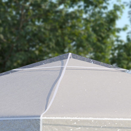 Paviljoenhoes 3x3m, waterdicht, stabiel, wintervast beschermhoes, paviljoendak vervangingshoes voor tuinpaviljoen, vervangend dak regenhoes zeildoek voor tuintent, transparant Aosom