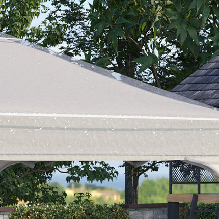 Paviljoenhoes 3x3m, waterdicht, stabiel, wintervast beschermhoes, paviljoendak vervangingshoes voor tuinpaviljoen, vervangend dak regenhoes zeildoek voor tuintent, transparant Aosom