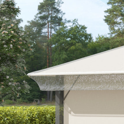 Paviljoenhoes 3x3m, waterdicht, stabiel, wintervast beschermhoes, paviljoendak vervangingshoes voor tuinpaviljoen, vervangend dak regenhoes zeildoek voor tuintent, transparant Aosom