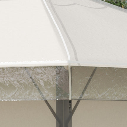 Paviljoenhoes 3x3m, waterdicht, stabiel, wintervast beschermhoes, paviljoendak vervangingshoes voor tuinpaviljoen, vervangend dak regenhoes zeildoek voor tuintent, transparant Aosom