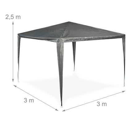 Pavilion in anthracite 3x3 m