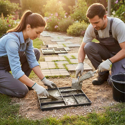 Paving Moulds Set, 40x40 cm, Reusable for Concrete