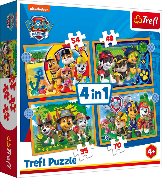 Paw Patrol 4-in-1 Puzzle Set for Kids