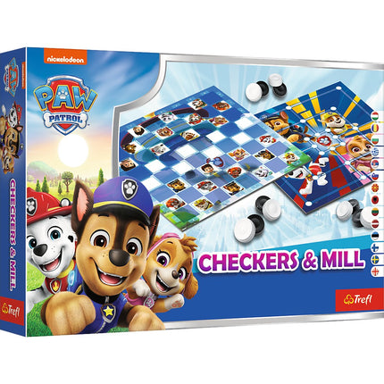 Paw Patrol Checkers and Mill Board Game Set for Kids
