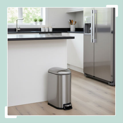 Pedal Bin, 10L Metal, Soft-Close Lid