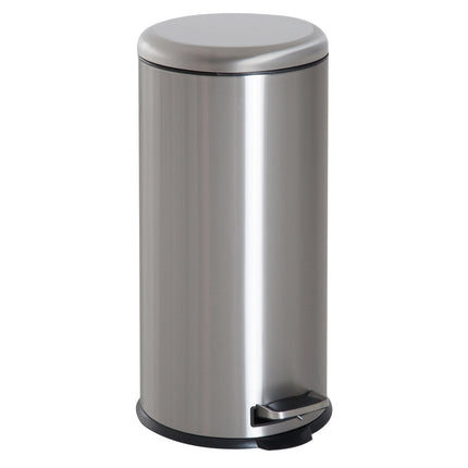 30L pedal container in stainless steel with inner compartment