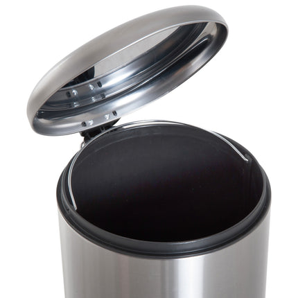 30L pedal container in stainless steel with inner compartment