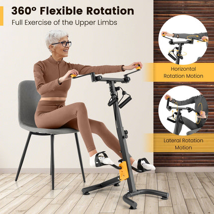 Pedal Exerciser With Adjustable Handgrip, Foldable, 9-Level