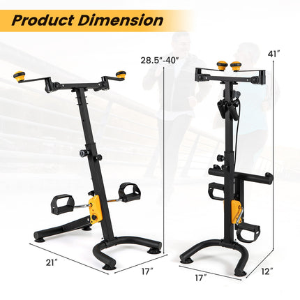 Pedal Exerciser With Adjustable Handgrip, Foldable, 9-Level