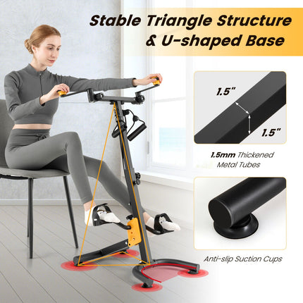 Pedal Exerciser With Adjustable Handgrip, Foldable, 9-Level