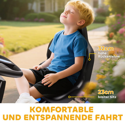 Pedal Go-Kart for Kids, Brake, Non-Slip Wheels, 3-6 Years