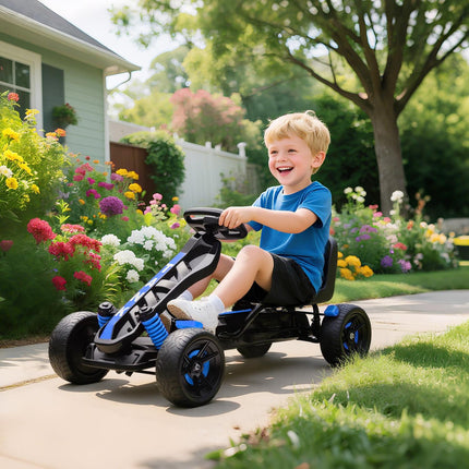Pedal Go-Kart for Kids, Brake, Non-Slip Wheels, 3-6 Years
