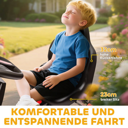 Pedal Go-Kart for Kids, Brake, Non-Slip Wheels, Ages 3-6