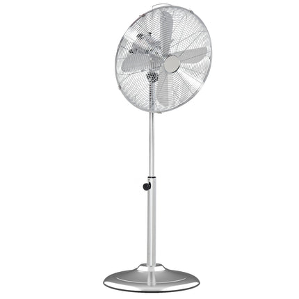Pedestal fan - adjustable height, 3 speeds, silver