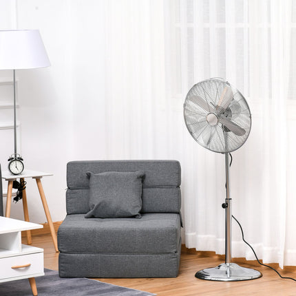 Pedestal fan - adjustable height, 3 speeds, silver