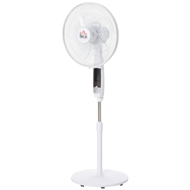 Pedestal fan, 138 cm steel, timer & remote control, adjustable heights
