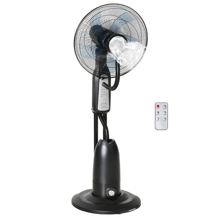 Pedestal fan with mist, timer, adjustable angle, 3 positions