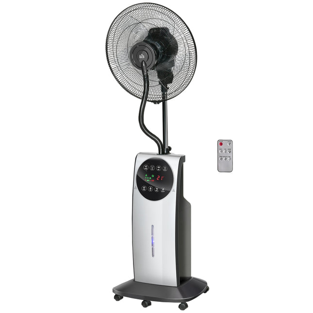 Pedestal Mist Fan 90W, 3 air modes, remote control, black