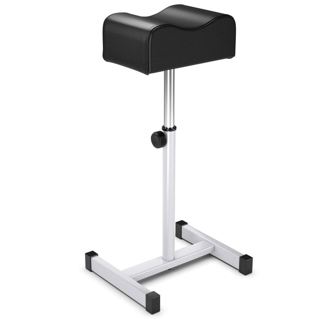 Pedicure stool with adjustable seat height footstool for nail care in salons spa black