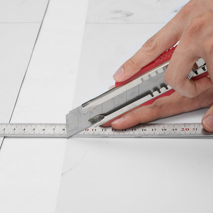 Peel And Stick Vinyl Floor Tiles, White Marble, 390x23.6 In