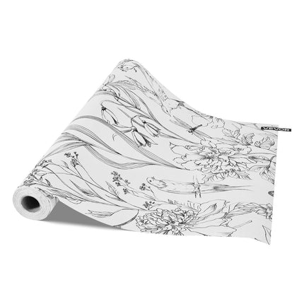 Peel and Stick Wallpaper, 45cm x 10m Botanical Line Art