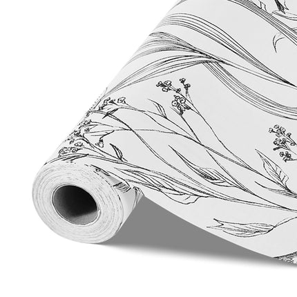 Peel and Stick Wallpaper, 45cm x 10m Botanical Line Art