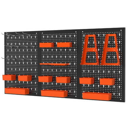 Pegboard Organizer with 9 Storage Boxes & Hooks