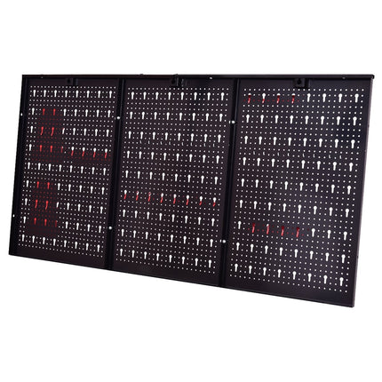 Pegboard Tool Organizer with 17-Piece Holder Set, 120x60cm