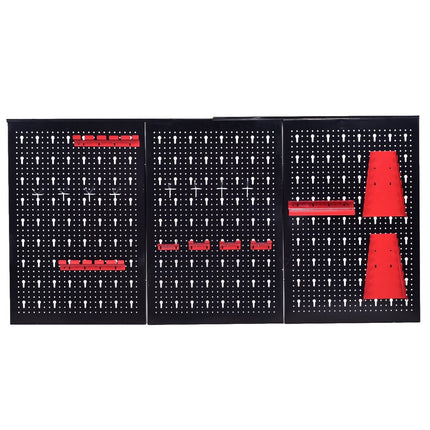 Pegboard Tool Organizer with 17-Piece Holder Set, 120x60cm