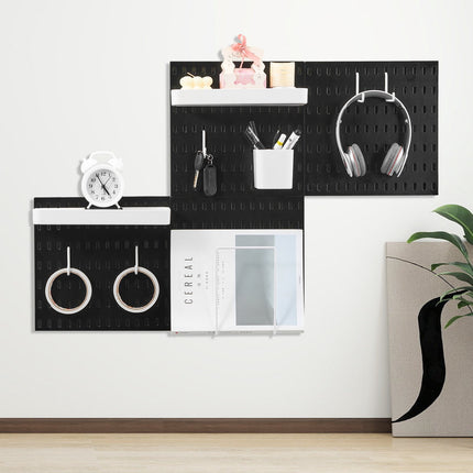 Pegboard Wall Organizer Kit, 4-Pack 11 x 11, Black