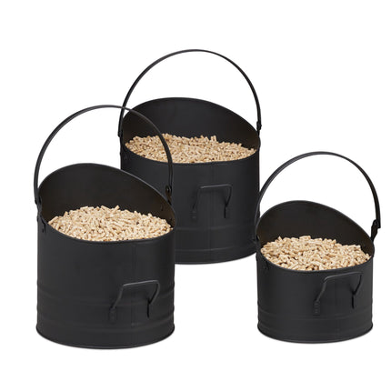 Pellet bucket set of 3
