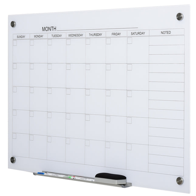 Magnetic writing board with pen holder, 4 markers, 90x60cm
