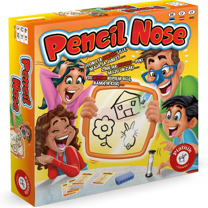 Pencil Nose Board Game for Family Fun, 2-6 Players
