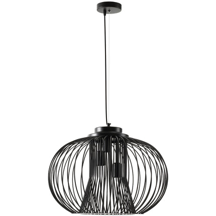 Industrial ceiling lamp, adjustable metal, black Ø50 x 150 Cm