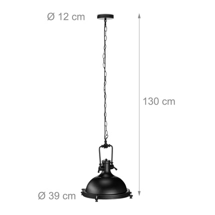 Pendant lamp in metal