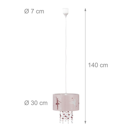 Pendant lamp in pink