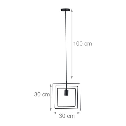 Pendant lamp square black