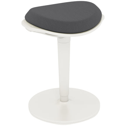 Ergonomic swivel stool - height adjustable, gray mesh