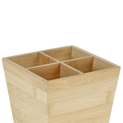 Pen holder in bamboo 4 compartments