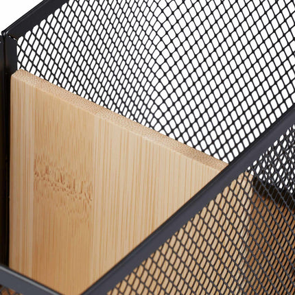 Pen holder in bamboo and mesh