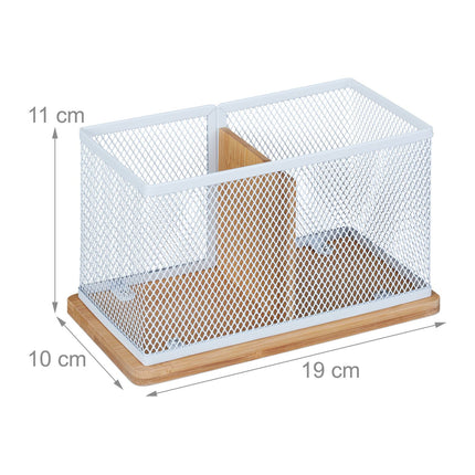 Pen holder in bamboo and net
